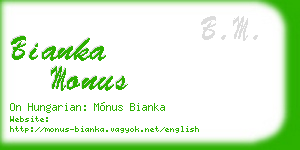 bianka monus business card